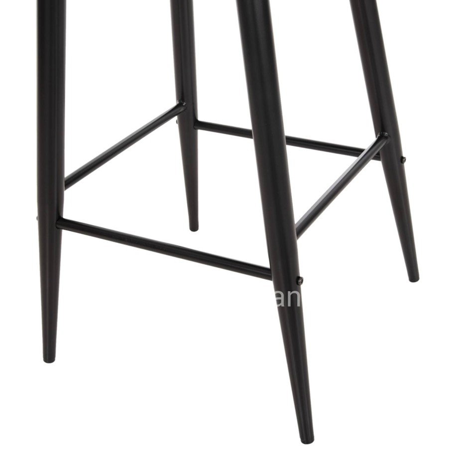 BAR STOOL MEDIUM HEIGHT VANESSA HM9300.12 POLYPROPYLENE & METAL-BLACK 45,5x46x97Hcm.
