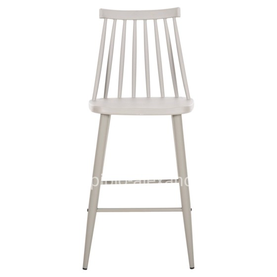 BAR STOOL MEDIUM HEIGHT VANESSA HM9300.20 POLYPROPYLENE & METAL-GREY 45,5x46x97Hcm.