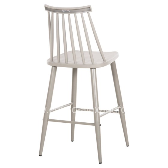BAR STOOL MEDIUM HEIGHT VANESSA HM9300.20 POLYPROPYLENE & METAL-GREY 45,5x46x97Hcm.