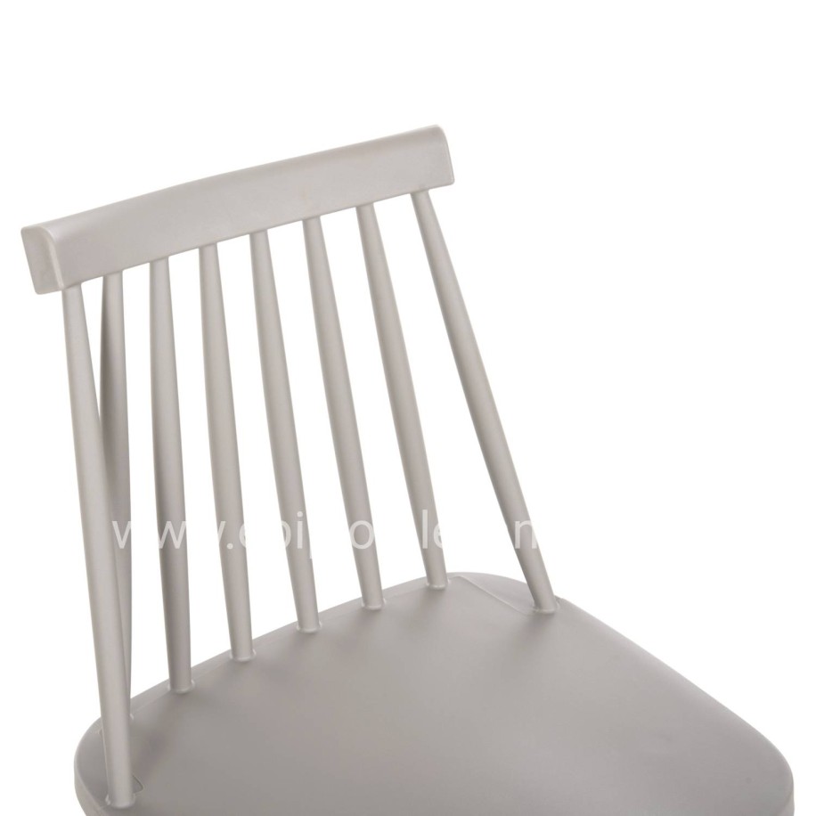 BAR STOOL MEDIUM HEIGHT VANESSA HM9300.20 POLYPROPYLENE & METAL-GREY 45,5x46x97Hcm.