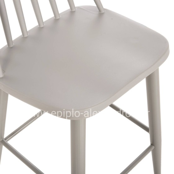 BAR STOOL MEDIUM HEIGHT VANESSA HM9300.20 POLYPROPYLENE & METAL-GREY 45,5x46x97Hcm.