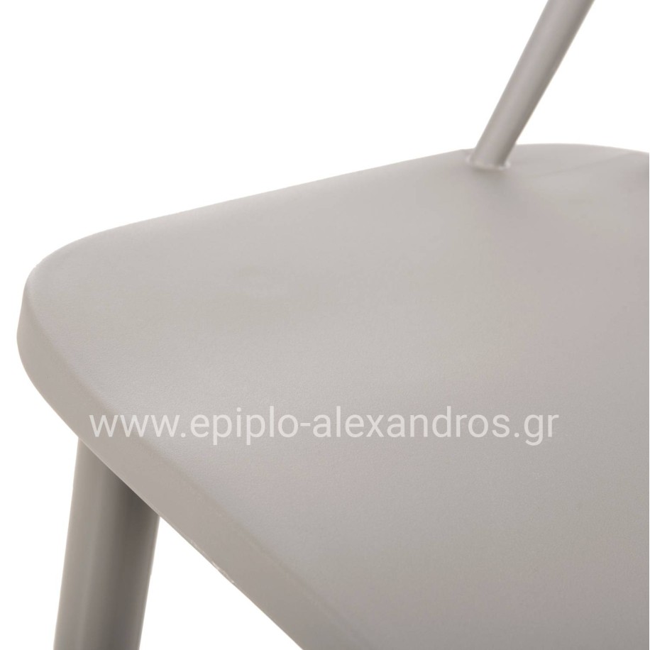 BAR STOOL MEDIUM HEIGHT VANESSA HM9300.20 POLYPROPYLENE & METAL-GREY 45,5x46x97Hcm.