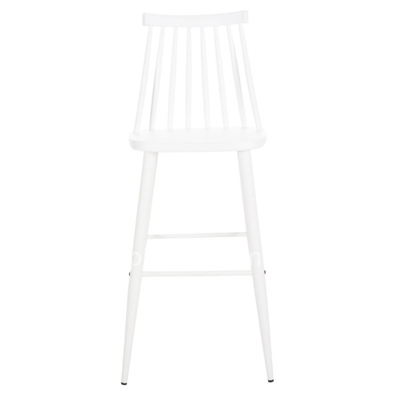 BAR STOOL HIGH SEAT VANESSA HM8459.11 WHITE PP & WHITE METAL LEGS 47x48,5x107Hcm.