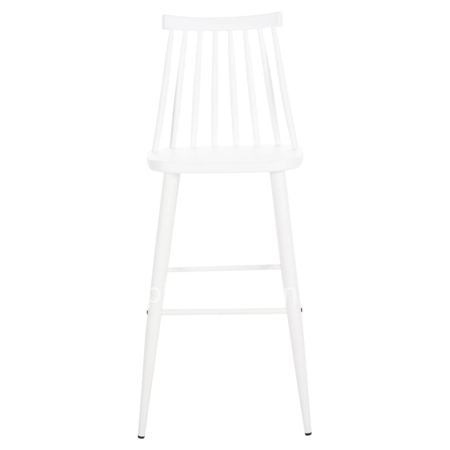 BAR STOOL HIGH SEAT VANESSA HM8459.11 WHITE PP & WHITE METAL LEGS 47x48,5x107Hcm.