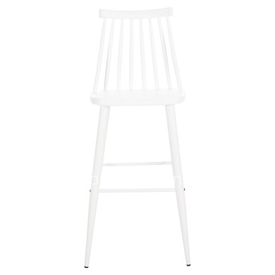 BAR STOOL HIGH SEAT VANESSA HM8459.11 WHITE PP & WHITE METAL LEGS 47x48,5x107Hcm.