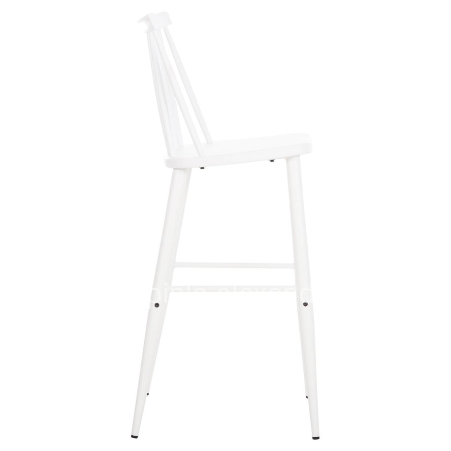 BAR STOOL HIGH SEAT VANESSA HM8459.11 WHITE PP & WHITE METAL LEGS 47x48,5x107Hcm.