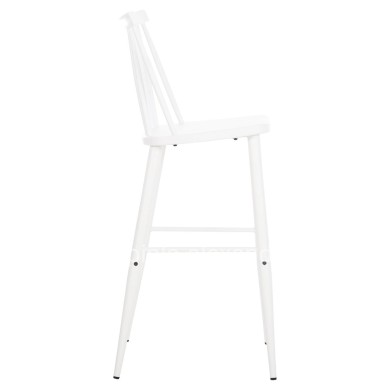 BAR STOOL HIGH SEAT VANESSA HM8459.11 WHITE PP & WHITE METAL LEGS 47x48,5x107Hcm.