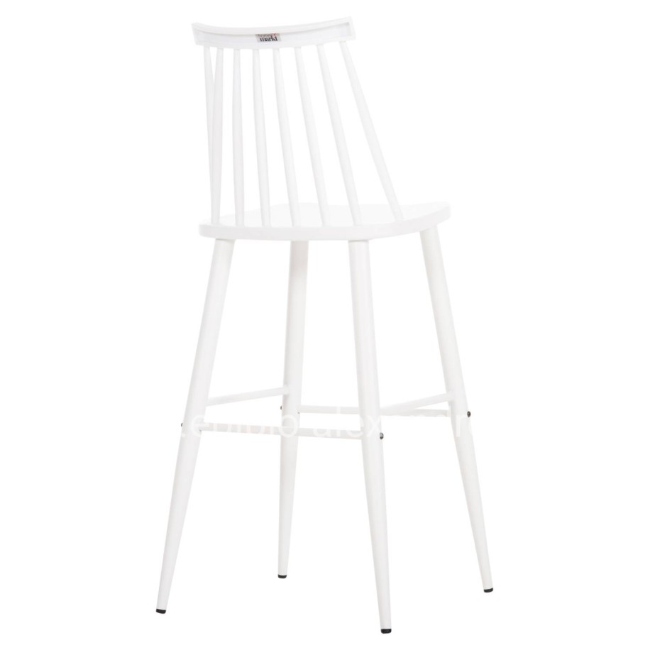 BAR STOOL HIGH SEAT VANESSA HM8459.11 WHITE PP & WHITE METAL LEGS 47x48,5x107Hcm.