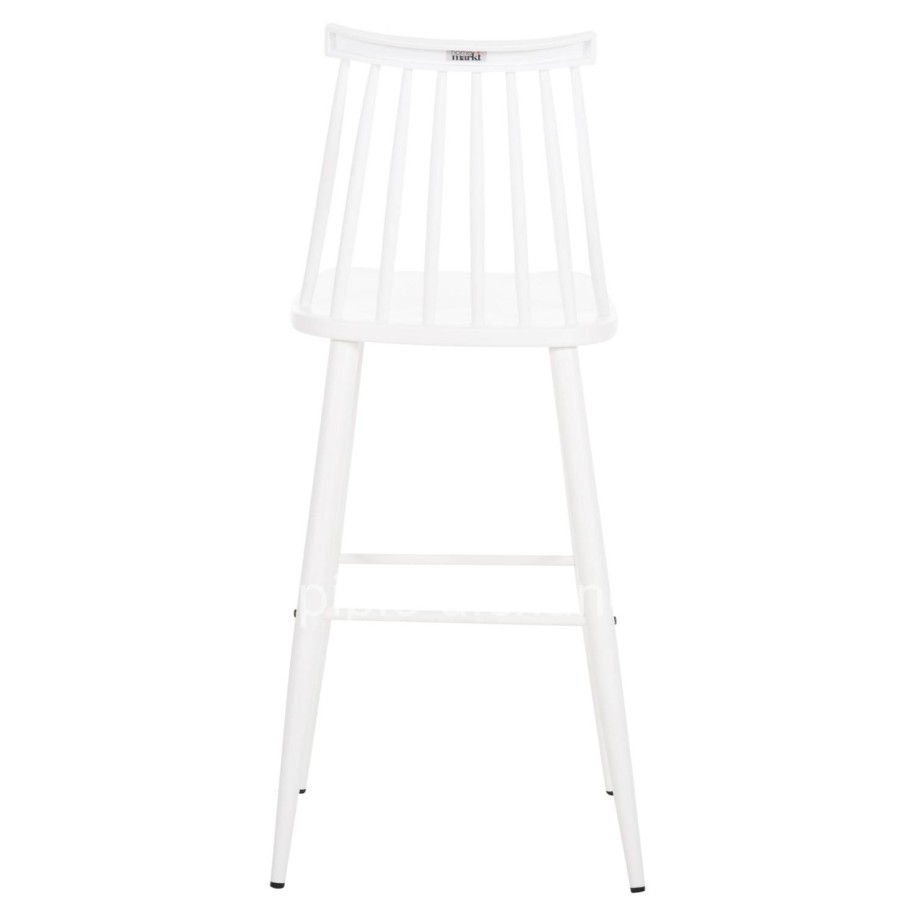 BAR STOOL HIGH SEAT VANESSA HM8459.11 WHITE PP & WHITE METAL LEGS 47x48,5x107Hcm.