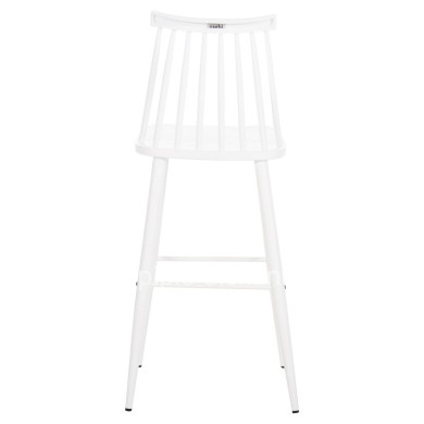 BAR STOOL HIGH SEAT VANESSA HM8459.11 WHITE PP & WHITE METAL LEGS 47x48,5x107Hcm.