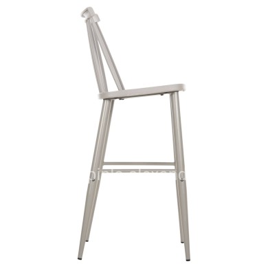 BAR STOOL HIGH SEAT VANESSA HM8459.20 GREY PP & GREY METAL LEGS 47x48,5x107Hcm.