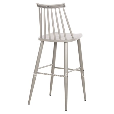 BAR STOOL HIGH SEAT VANESSA HM8459.20 GREY PP & GREY METAL LEGS 47x48,5x107Hcm.