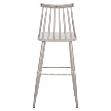 BAR STOOL HIGH SEAT VANESSA HM8459.20 GREY PP & GREY METAL LEGS 47x48,5x107Hcm.