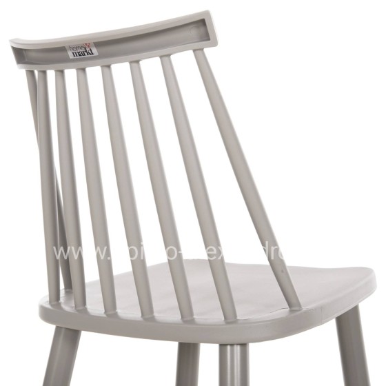 BAR STOOL HIGH SEAT VANESSA HM8459.20 GREY PP & GREY METAL LEGS 47x48,5x107Hcm.
