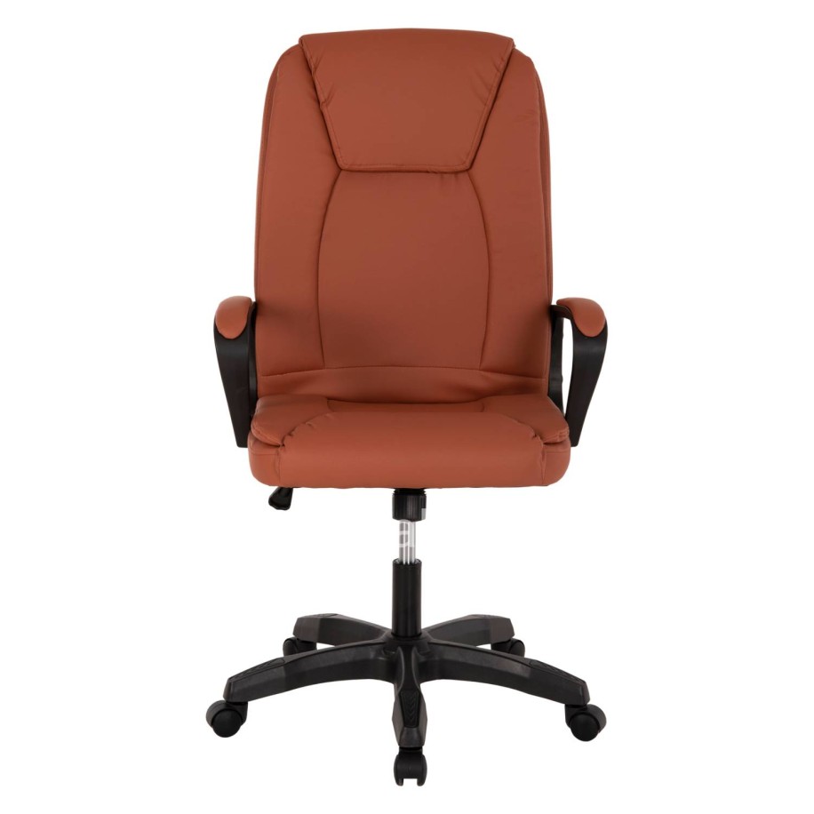 OFFICE CHAIR HM1188.02 BROWN PU LEATHER 63x70x114Hcm.