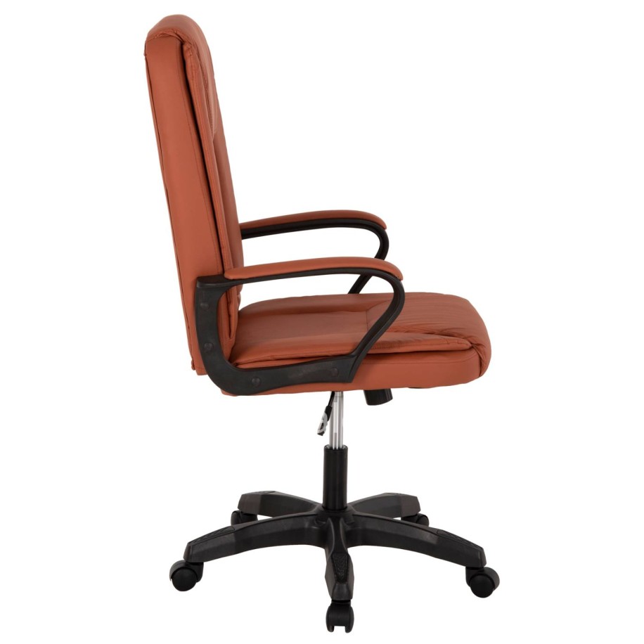OFFICE CHAIR HM1188.02 BROWN PU LEATHER 63x70x114Hcm.