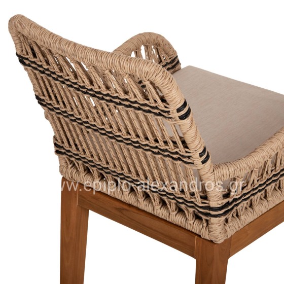 ΠΟΛΥΘΡΟΝΑ STARDOM HM9760.02 ΞΥΛΟ ΤΕΑΚ ΚΑΙ ΣΧΟΙΝΙ ΦΥΣΙΚΟ ΜΕ ΑΝΘΡΑΚΙ 57x65x83Yεκ.