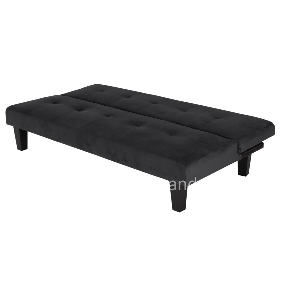 SOFABED ODESSA HM3000.14 BLACK VELVET 180x83x75Hcm.