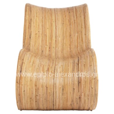 ΠΟΛΥΘΡΟΝΑ CURVY LOUNGE HM9645.01 ΑΠΟ RATTAN ΣΕ ΦΥΣΙΚΗ ΑΠΟΧΡΩΣΗ 63x128x97Y εκ.