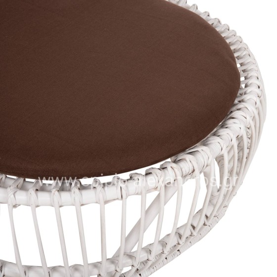 ARMCHAIR ENTROPY HM9840.02 RATTAN IN WHITE-BROWN CUSHION 80x97x85Hcm.