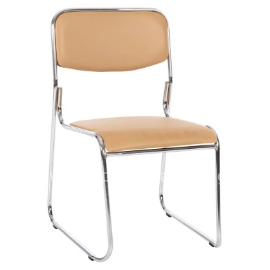 CONFERENCE/GUEST CHAIR MABEL HM1019.07 CHROMED FRAME-MOCHA PU 47x48x78Hcm.