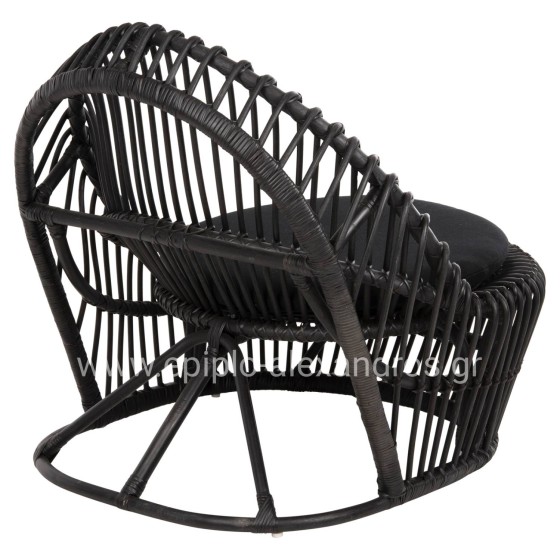 ΠΟΛΥΘΡΟΝΑ ENTROPY HM9840.03 ΦΥΣΙΚΟ RATTAN ΜΕ ΜΑΞΙΛΑΡΙ-ΜΑΥΡΟ 80x97x85Υεκ.