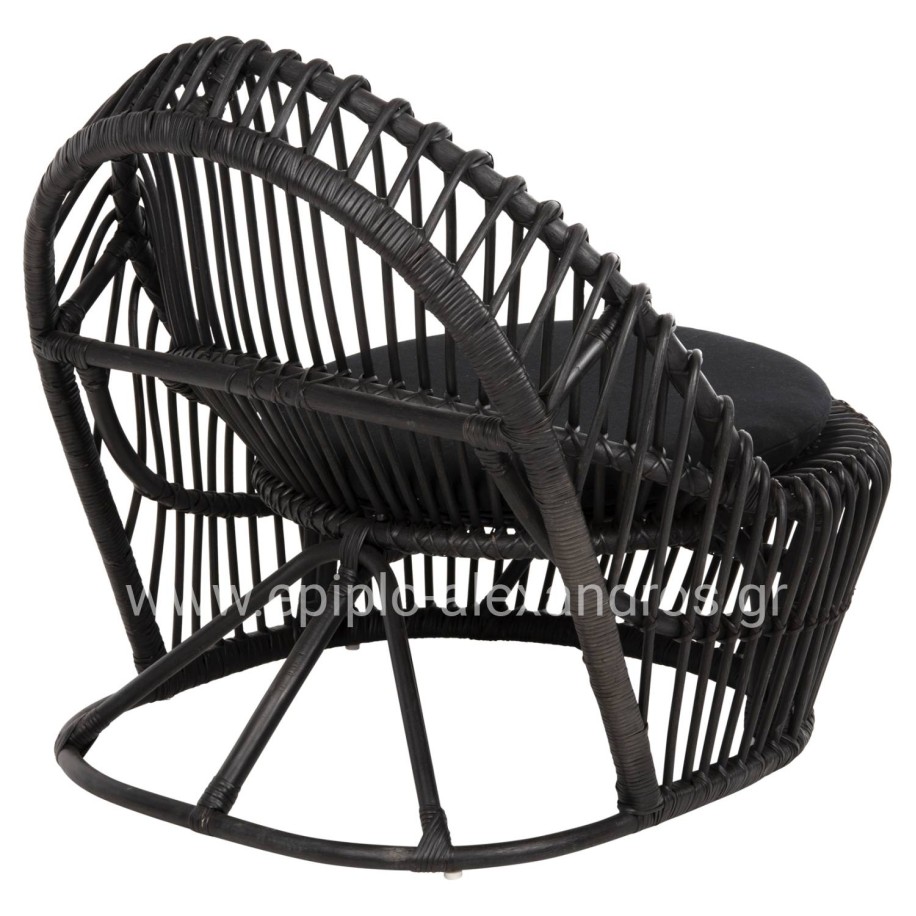 ΠΟΛΥΘΡΟΝΑ ENTROPY HM9840.03 ΦΥΣΙΚΟ RATTAN ΜΕ ΜΑΞΙΛΑΡΙ-ΜΑΥΡΟ 80x97x85Υεκ.