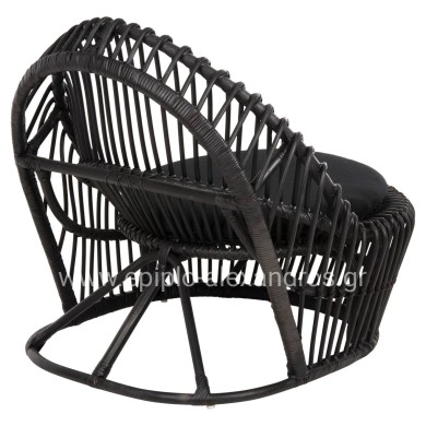 ΠΟΛΥΘΡΟΝΑ ENTROPY HM9840.03 ΦΥΣΙΚΟ RATTAN ΜΕ ΜΑΞΙΛΑΡΙ-ΜΑΥΡΟ 80x97x85Υεκ.